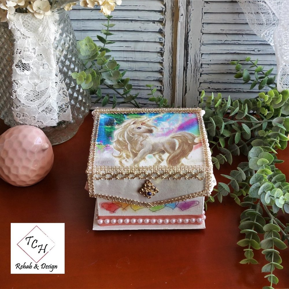 Magical Unicorn Gift Box Storage Box Rainbow Unicorn Keepsake Box Trinket Box